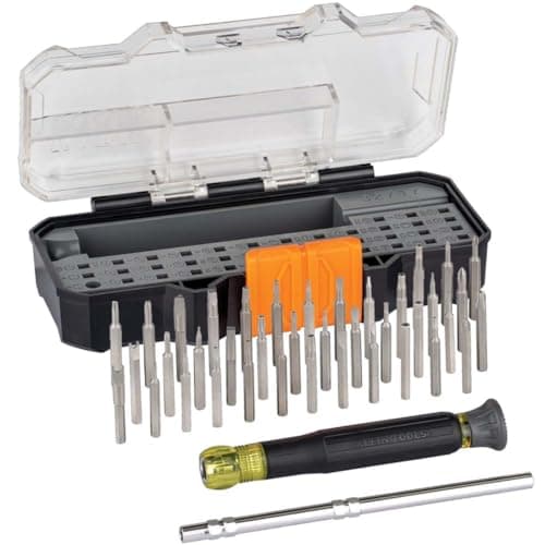 Image of Klein Tools 32717 Precision Screwdriver Set with Case, All-in-One Multi-Function Repair Tool Kit Includes 39 Bits for Apple Products