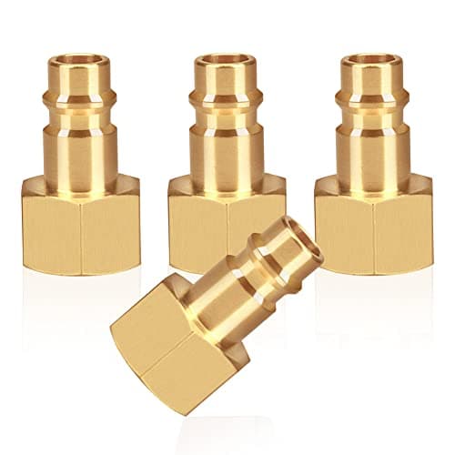 Image of 4pcs Air Line Connectors Euro Airline Hose Compressor Fittings 3/8" BSP Air Coupler and Plug Kit Couplings Connector Male