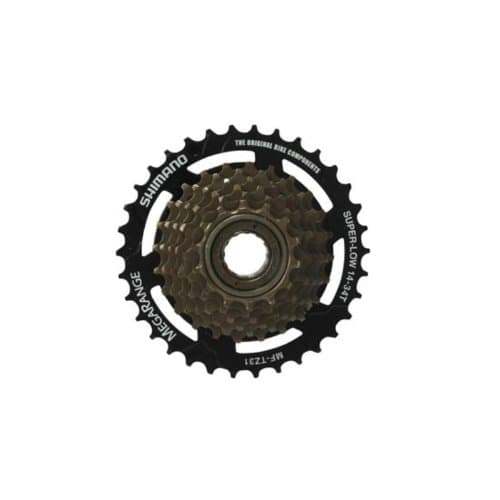 Image of SHIMANO MF-TZ31 7 Speed Multiple Freewheel 14-34T - Black Silver, 14 34 7SP
