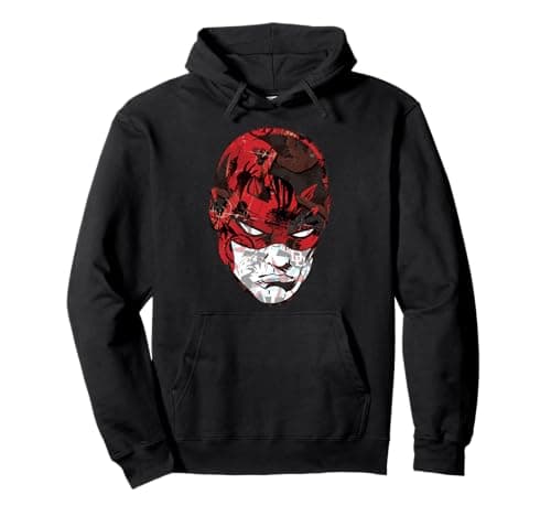 Image of Marvel Daredevil The Man Without Fear Dare Stare Headshot Pullover Hoodie