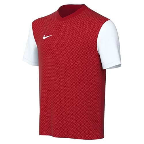 Image of NIKE DH8389-657 Y NK DF Tiempo PREM II JSY SS T-Shirt Unisex University RED/White/White Size M
