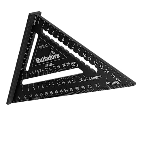 Image of 5-in-1 try square 180 mm I Hultafors I Carpenter's square CNC milled from aluminium I Carpenter's square for marking, measuring and drawing I Incl. conversion table I 257010