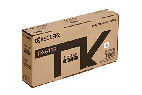 Image of Kyocera TK-6115 Printer Toner Black Original Toner Cartridge 1T02TVBNL0. Toner Printer Multifunction Compatible for M4125idn, M4125idn, M4132idn and M4132idn. Up to 15000 Pages
