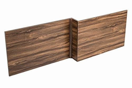 Image of Aquariss 1700mm L Shape Walnut Effect Wood Shower Bath Front Panel