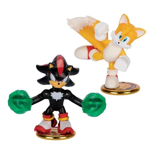 Image of Akedo Sonic the Hedgehog Versus Pack with Tails and Shadow, Mini Collectable Battling Action Warriors, 2.25 Inches tall, Contains 2 Battle Controllers