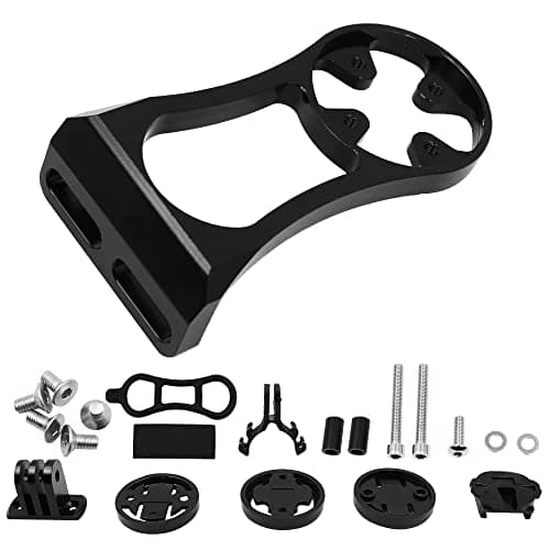 Image of ANCLLO Out Front Bicycle Computer Mount Extension Bracket, Multifunction Bike Mount for Garmin Edge/Bryton/CatEye/Gopro - Black