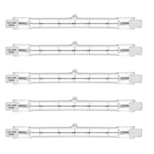 Image of VINBE ECO HaloLine Halogen Tube, R7S Base, T3 Halogen Tube lamp, 230V, 400W=500W, 118mm, Warm White - 2800K (5 Pieces)