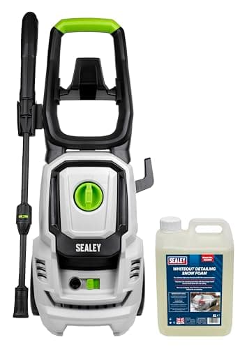 Image of Sealey Pressure Washer 130bar 420L/hr with Snow Foam & Snow Foam Gun with Detailing Foam - PW1860COMBO