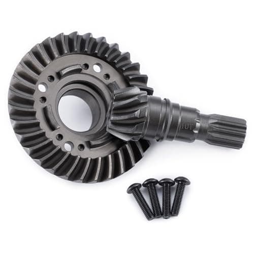 Image of BRKRC Carbon Steel Diff Ring Pinion Gear 32/10T Front Rear Differential Gear Set for 1:5 X Maxx 6S / X Maxx 8S / XRT 1/6 8S Monster 4WD Truck Upgrades (Front Pinion Gear +Diff Ring)