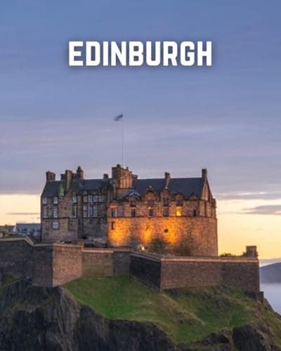 Image of A Decorative Book: Edinburgh Castle at Dusk: A Stackable Book for Interior Decorating and Set Dressing for Coffee Tables, End Tables, and Bookshelves with Photographic Cover