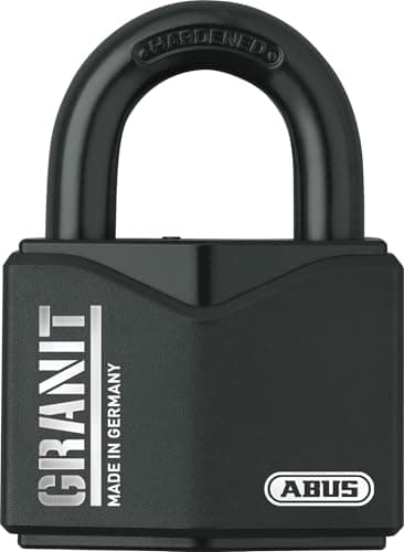 Image of ABUS Granit Padlock 37/55 for Outdoor use - high Security - Heavy Duty, Made of Hardened Special Steel - with ABUS-Plus disc Cylinder - Security Level 10 - Black