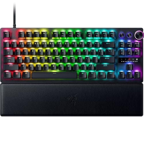 Image of Razer Huntsman V3 Pro Tenkeyless- Tenkeyless Analog Optical Esports Keyboard (Analog Optical Switches Gen-2, Quick Onboard Adjustments, Multi-function Digital Dial & Buttons) US-Layout | Black
