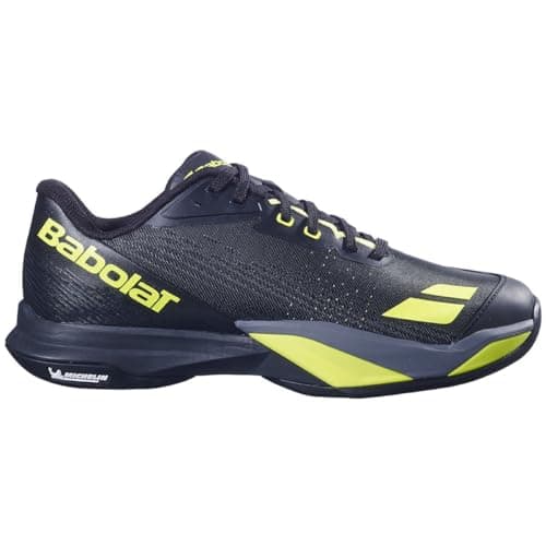 Image of Babolat Men's Jet Mach 4 All Court Tennis Shoes, Black/Aero, 8 UK