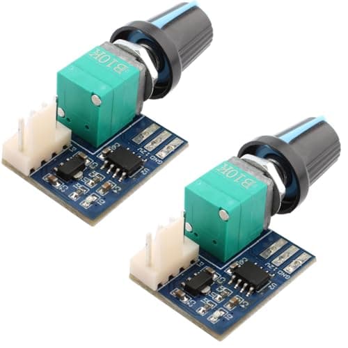 Image of RUNCCI-YUN 2Pcs PWM Fan Speed Controller,4 Wires 0-5V 12V Fan Speed Controller PWM Speed Control On Off Switch for PC CPU Case Fan with Knob