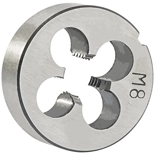Image of Aceteel M8 X 1.25mm Metric Round Thread Die, Right Hand Machine Threading Die M8x1.25