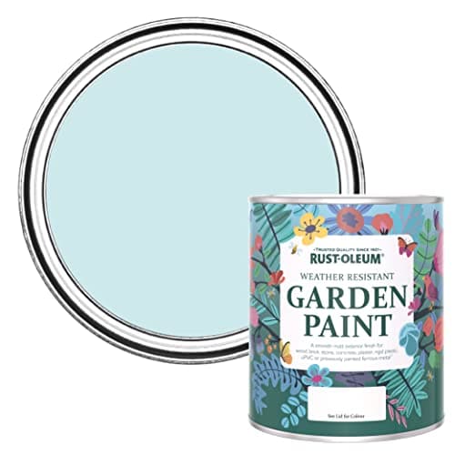 Image of Rust-Oleum Blue Mould Resistant Garden Paint in Matt Finish - Duck Egg 750ml