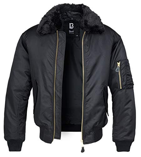 Image of Brandit MA2 Fur Collar Jacket, color: black, size: M