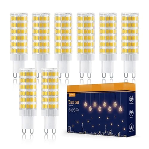 Image of TASMOR G9 LED Bulbs, Warm White 7W 700LM 3000K, Equivalent to 70W Halogen, Non Dimmable for Lighting Decor, Ceiling Lights, Chandelier, 8 Packs