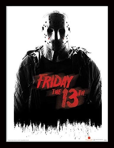 Image of Friday the 13th "Jason Voorhees Framed Print, Multi-Colour, 30 x 40 cm