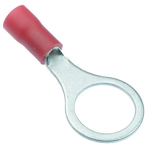 Image of Red 10.5mm Insulated Crimp Ring Terminal (Pack of 100) DIY Hobby Wiring Electrical (Pack of 100)