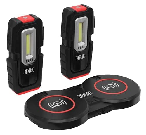Image of Sealey Inspection Light 3W COB & 1W SMD LED (x2) & Double Wireless Charging Base - LEDWCBCOMBO3