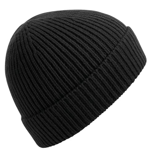 Image of Beechfield Engineered Knit Ribbed Beanie - Black