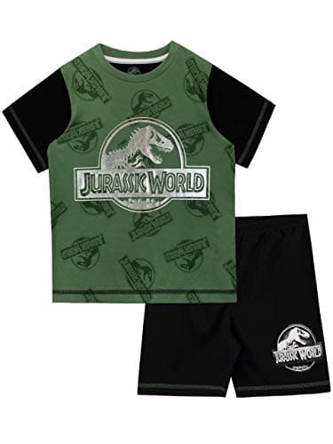 Image of Jurassic World Boys Dinosaur Pyjamas Black Age 7 to 8 Years