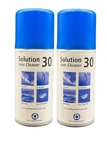 Image of 2 x 150ml Lens Cleaning Spray for Glasses and Screens – Anti Static Streak Free Solution – Perfect for Spectacles, Phone, Tablet, Laptop Monitor, Camera, TV and Optical Devices Home Office Travel Use