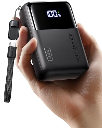 Image of INIU Smallest Laptop Power Bank, Mini 100W 25000mAh Fast Charging Portable Charger with USB C Cable, Battery Pack for Travel Essentials & Camping, Phone Powerbank for iPhone 17 16, Samsung, iPad, etc