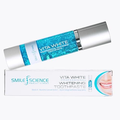 Image of Smile Science Harley Street - Professional Vita-White Teeth Whitening Toothpaste - Stain Removal Toothpaste - 100% Enamel Safe - Includes Vitamin A, B, & C - Rapid Results - Vegan - Clinically Proven