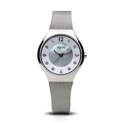 Image of BERING Women Analog Solar Collection Watch with stainless steel Strap and Sapphire Crystal 14427-004
