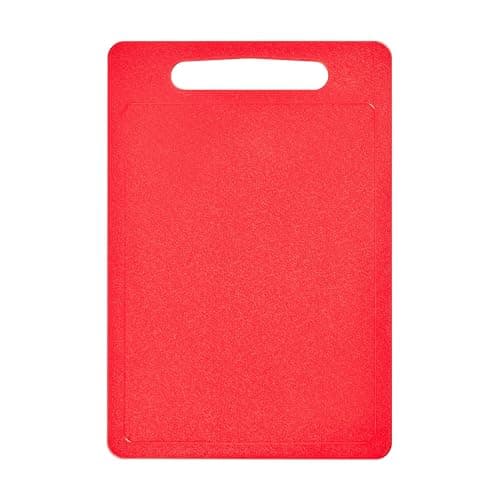 Image of Chef Aid Large Red Poly Chopping Board, Multipurpose Anti-Slip Surface, Easy Clean and Dishwasher Safe with Handle, 40 x 30cm Other Colour Options Available.