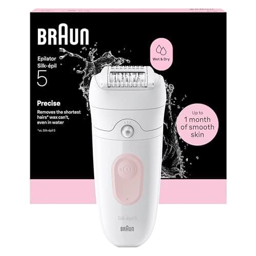 Image of Braun Silk·épil 5, Wet & Dry Epilator, Easy Hair Removal, Lasting Smooth Skin, 5-000, Flamingo Pink