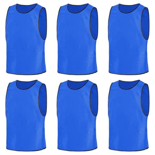Image of BSBUY 6Pcs Kids Team Training Vest Breathable Mesh Scrimmage Sleeveless Training Pinnies Training Bibs Quick-Dry Multi-Sports Bibs Sports Practice Vests for Soccer Basketball Practice