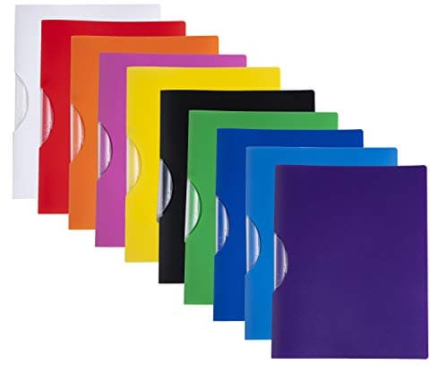 Image of Pack 12 A4 Assorted Swing Clip Folder Document Files