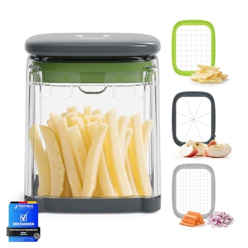 Image of Ibergrif M523 Potato Chipper Chip Cutter, 3 in 1 Potato Cutter, Fast Chip Maker for French Fries, 700ml Chip Maker for Carrots, Apples, Courgette, Onions