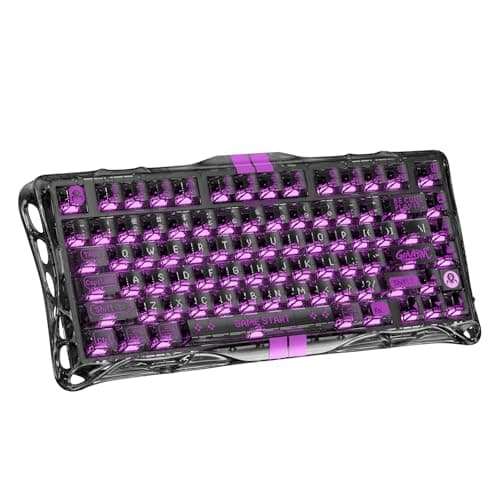 Image of GravaStar Mercury V75 Lite Hall Effect Magnetic Gaming Keyboard – 8KHz Rapid Trigger Wired 75% Keyboard, Adjustable Actuation, Hot-Swappable Switches, Transparent RGB for PC/Mac