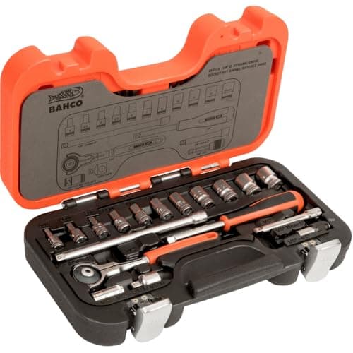 Image of Bahco SW65 Swivel Socket Set of 65 Metric 1/4in Drive