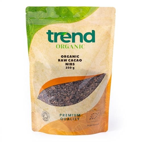 Image of Trend Organic Raw Cacao Nibs, 250g - Pure Indulgence in Every Bite, Rich in Fibre, and Essential Vitamins and Minerals, Certified Organic, Vegan, Non-GMO, No Additives No Preservatives