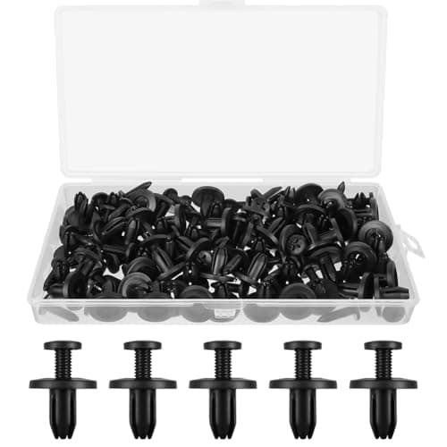Image of Adiwo Plastic Rivet Fasteners, 60 PCS Car Body Retainer Clips Set, 6mm Expansion Rivets Plastic, Push Type Retainer Clips, Bumper Clips, Universal Automobile Trim Panel Clip