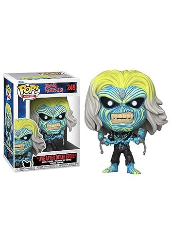 Image of Funko POP! Rocks: Iron Maiden - Skeleton Eddie - Live After Death - Collectable Vinyl Figure - Gift Idea - Official Merchandise - Toys for Kids & Adults - Music Fans - Model Figure for Collectors