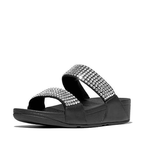 Image of Fitflop LULU MAXI-CRYSTAL TWO-BAR SLIDES