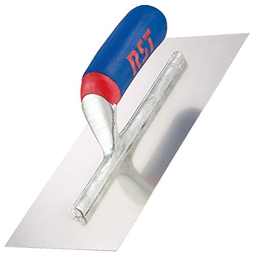 Image of R.S.T. Softgrip Finishing Trowel Stainless Steel 16 x 4 in RSTRTR16SSD, Red,Silver,Blue