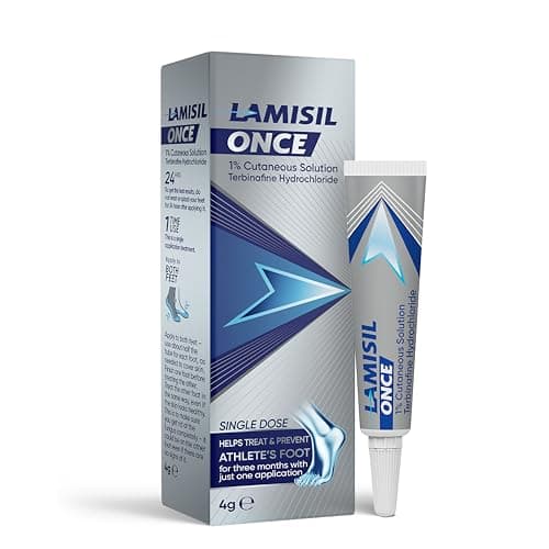 Image of Lamisil Once - Single Dose Athlete’s Foot Treatment - Relieves Itching, Burning, Cracking Symptoms - Antifungal Solution 4g