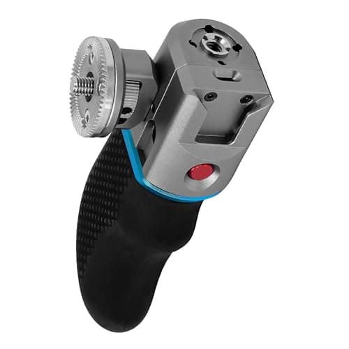 Image of KONDOR BLUE | Trigger Wing Side Handle | Start/Stop Record Button, Arri Rosette Attachment, Cold Shoe, Multiple mounts, & Left/Right Compatible for Filmmaking Workflows | Gray
