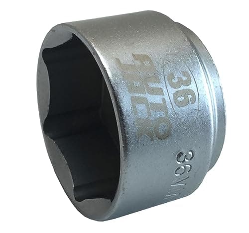Image of Autojack 36mm 3/8 Inch Square Drive Low Profile Oil Filter Socket Garage Removal Tool