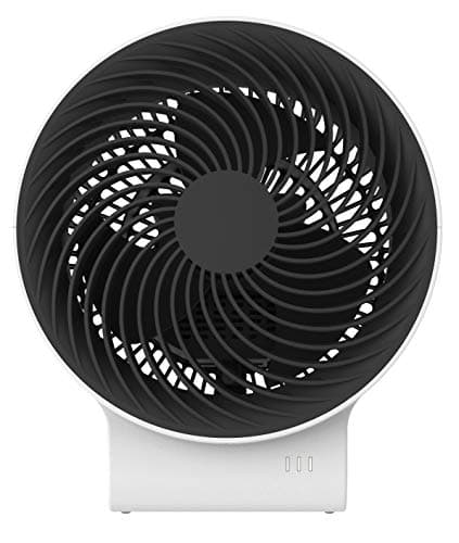 Image of Boneco F100 Desk Fan Air Circulator, 3 Speeds, Adjustable Airflow, Fixed Height 20W Cooling Fan with Modern Design (Grey/White)