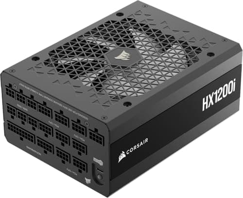Image of CORSAIR HX1200i (2025) Fully Modular Ultra-Low Noise ATX Power Supply with 12V-2x6 Cable – ATX 3.1 & PCIe 5.1 Compliant, Cybenetics Platinum Efficiency, Fluid Dynamic Bearing Fan – Black