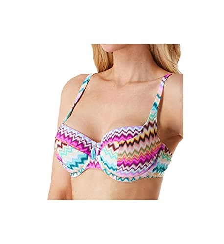 Image of Panache Swim Women's Milano Balconette Underwire Bikini Top, Ikat Print, 32D