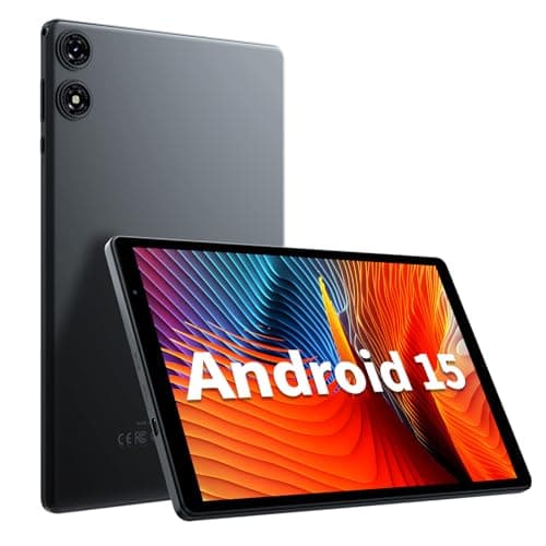 Image of VASOUN 10 inch Tablet, Andriod 15 Tablets with 32GB Storage, 1TB Expand, Tablets Android with 5Ghz WiFi, Penta-Core, WiFi 6, 6000 Mah, Long-Battery Life, Dual Camera, Black